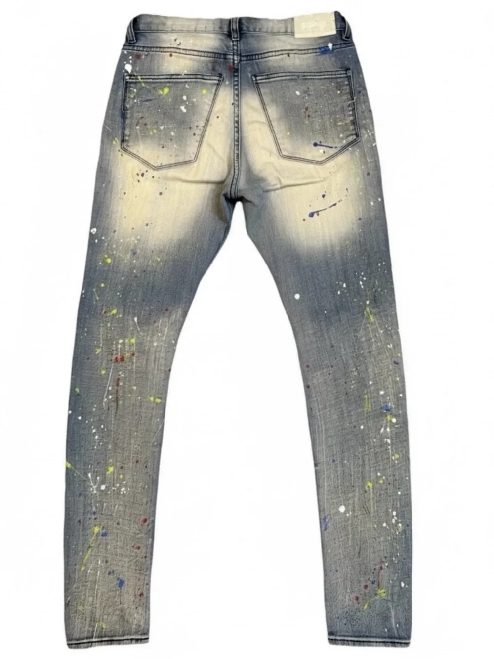 MacKeen Market Hale Jeans Mens 30 Paint Splatter Distressed Skinny Moto Zippers